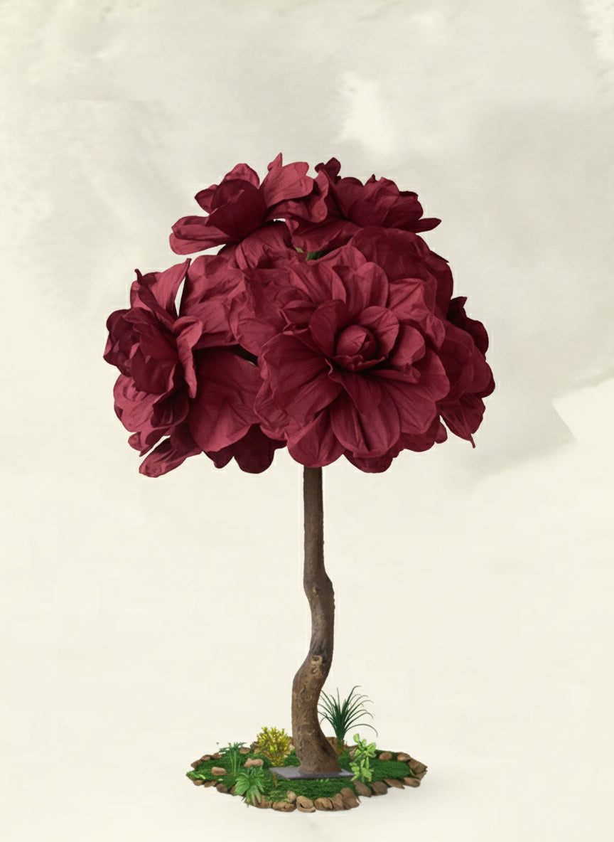 Big Red Flowers Tree