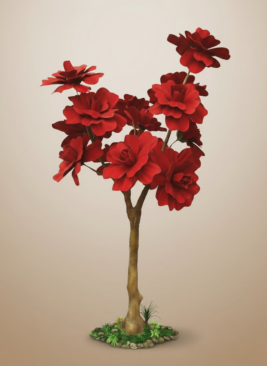 Big Red Flowers Tree 3M