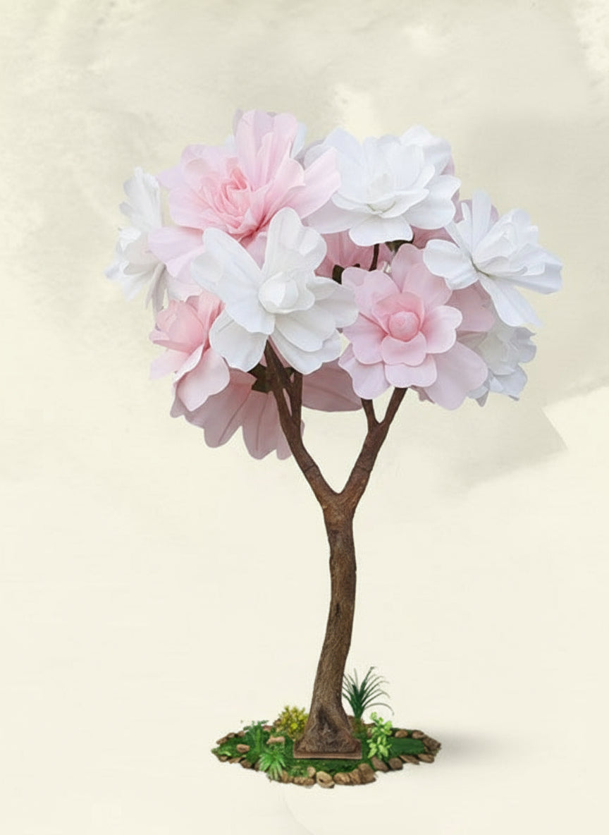 Big White and Pink Flowers Tree 2.3M